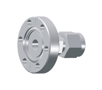 CF Flange to Two- Ferrule Fitting